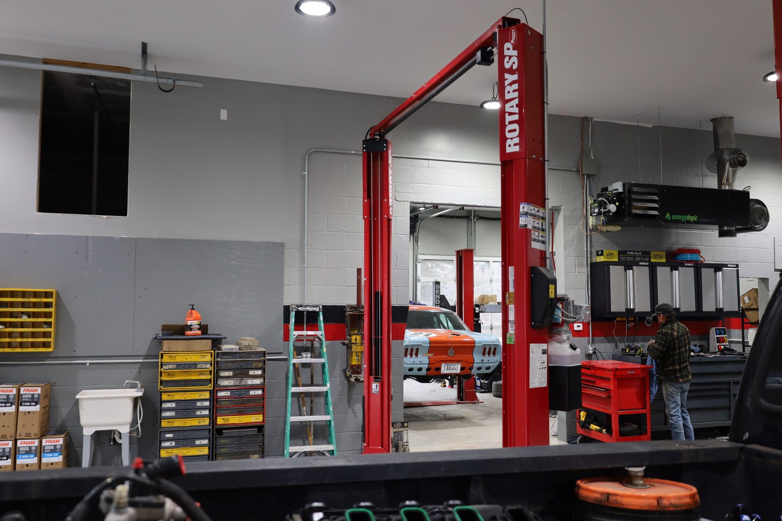 Service bays inside Talus Automotive